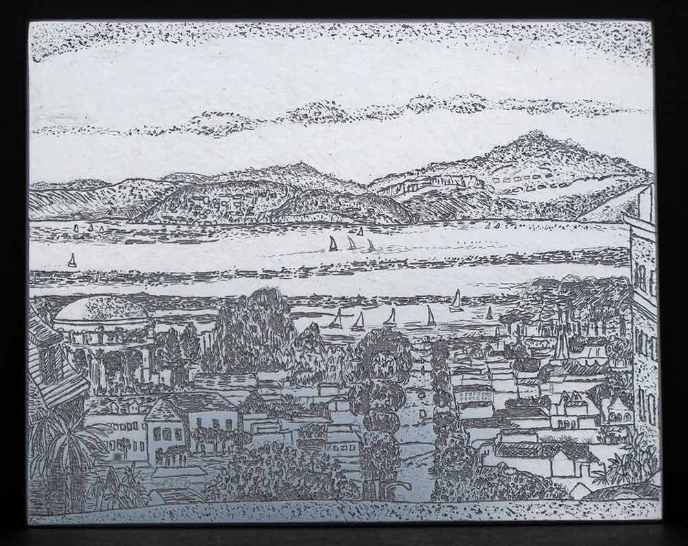 View From Vallejo Street, San Franciscooriginal Etching & Engraving