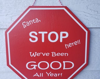 Santa Stop Here Sign