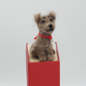 Bookmark felt dog, book marker made of felt, little dog sitting on the book image 6