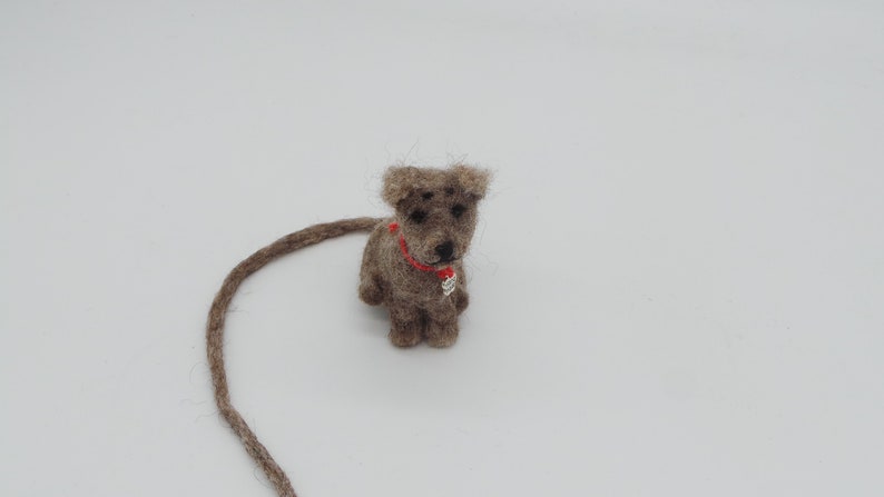 Bookmark felt dog, book marker made of felt, little dog sitting on the book image 4