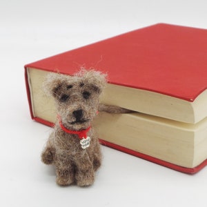 Bookmark felt dog, book marker made of felt, little dog sitting on the book image 7