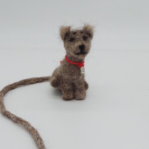 Bookmark felt dog, book marker made of felt, little dog sitting on the book image 5