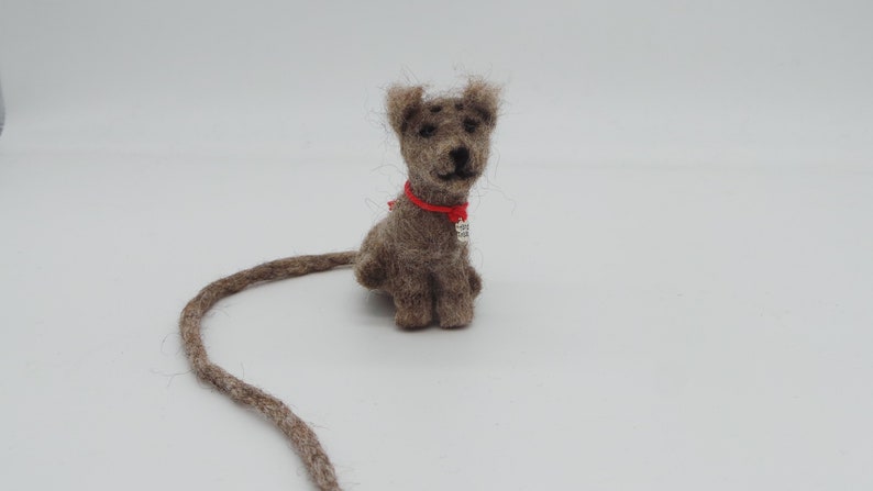 Bookmark felt dog, book marker made of felt, little dog sitting on the book image 5