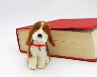 Marque-page Beagle, chien en feutre, marqueur de livre, figurine de chien, idée cadeau pour hommes et femmes