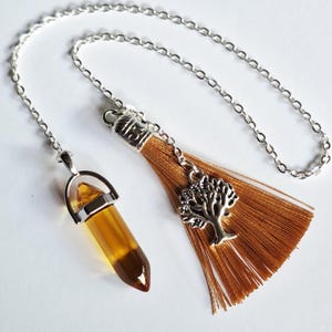 Tree Charm Bookmark: Handmade Beaded Chain with Glass Pendant