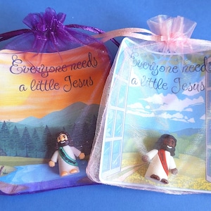 Little Jesus Love You Mini Figurine with Card and Bag You choice of card/skin tone