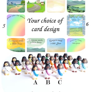 Mini Jesus Figurine Gift Set: Includes Card & Bag