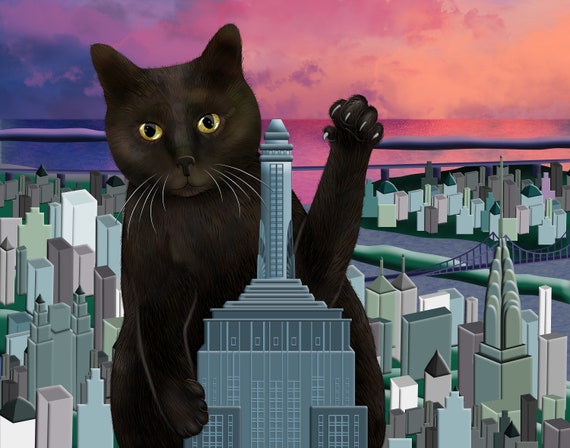 King Kong Cat - 8x10 Purrsonalities print (pet portrait gift art)