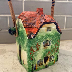 English cottage biscuit jar