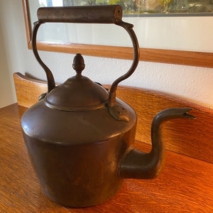 Antique copper kettle