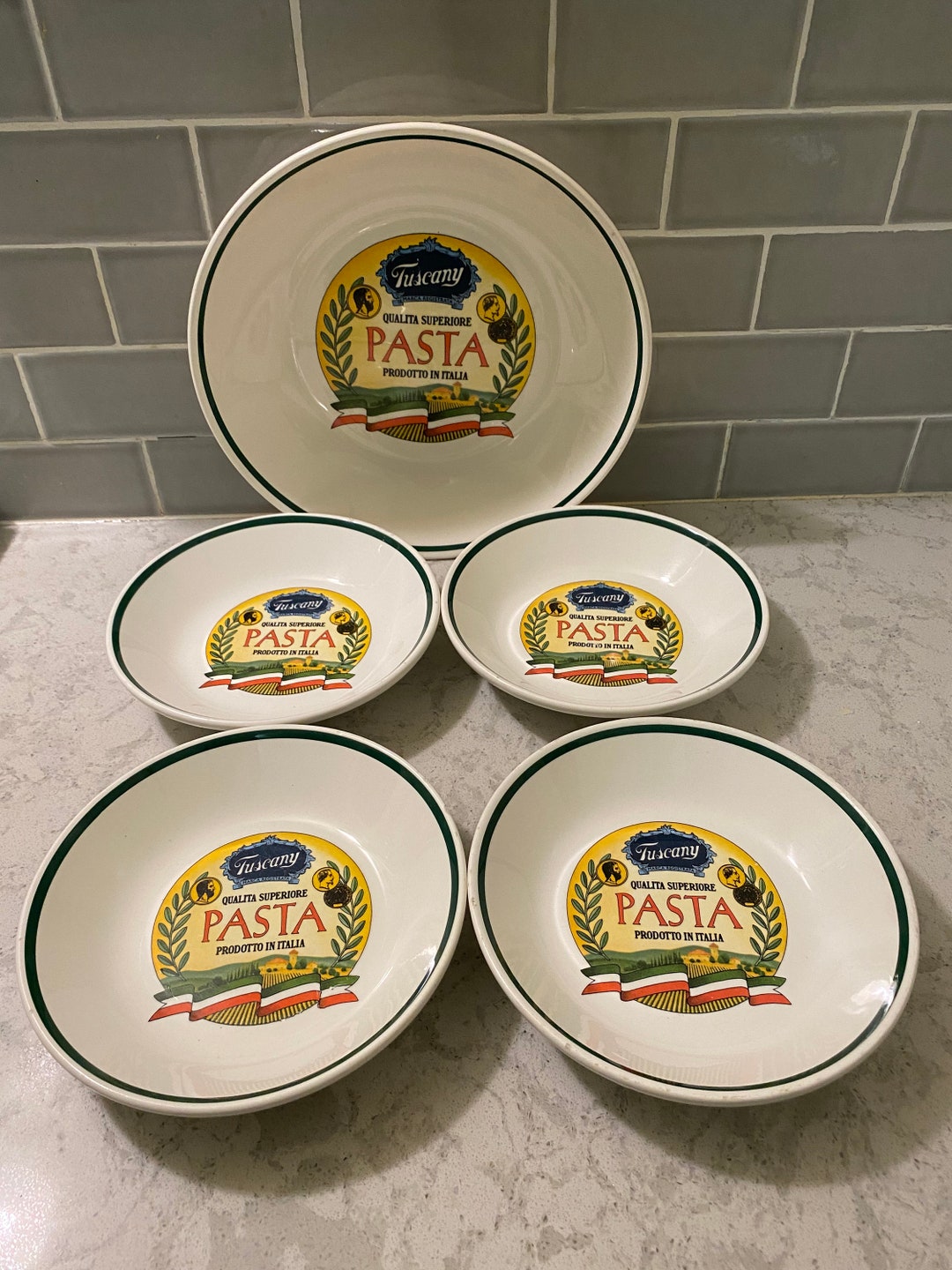 Italian Pasta Bowl Set Etsy