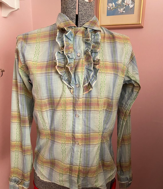 Vintage plaid women’s western shirt by Caravan