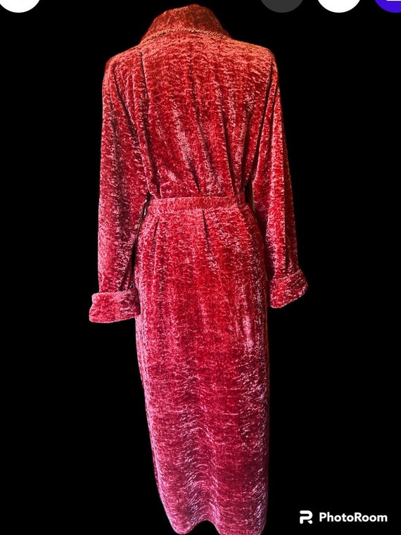 Vintage Diamond Tea velvet chenille robe L  *read… - image 3