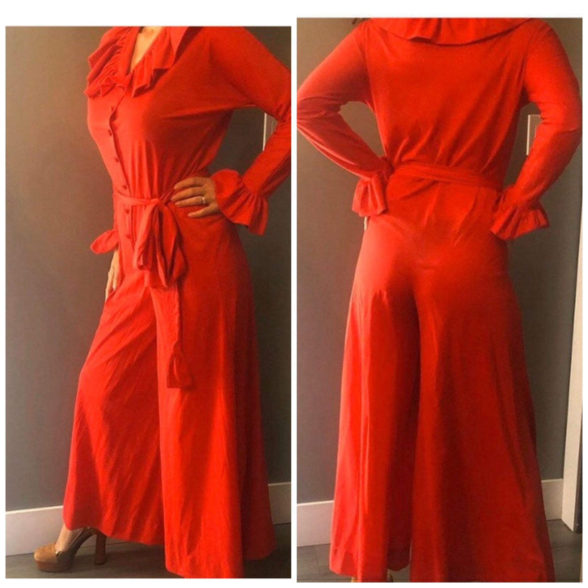 Wide leg pantsuit jumpsuit Clearance