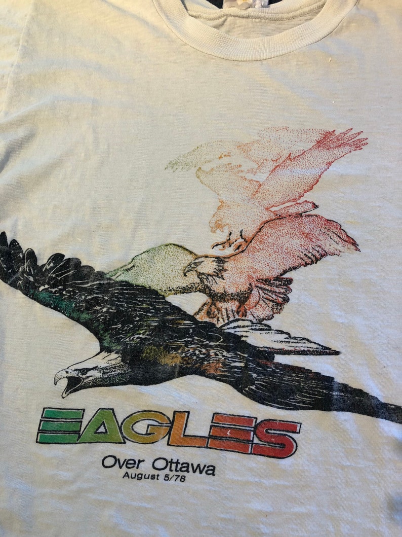 Vintage 1978 Eagles t shirt Eagles over Ottawa concert T | Etsy