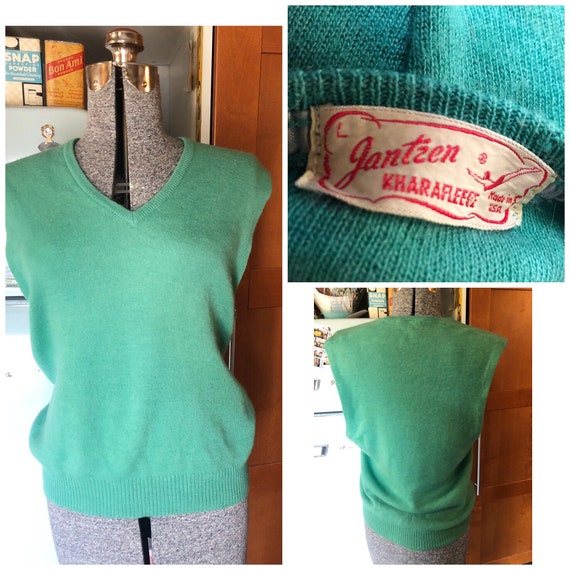 Vintage 40s /50s Jantzen Kharafleece sweater vest