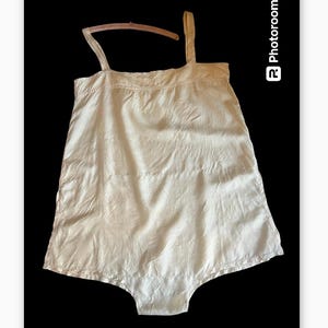 Antique xl 1920s silk step in slip /romper vintage
