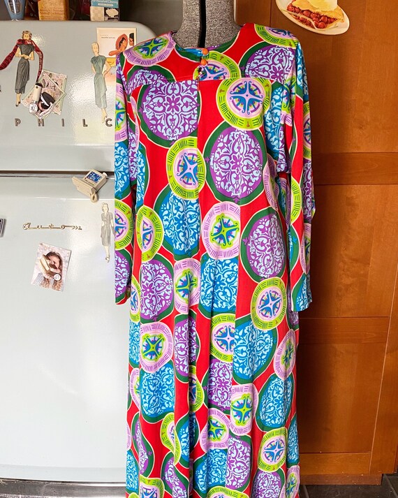 Vintage David Brown caftan Kaftan loungewear colou