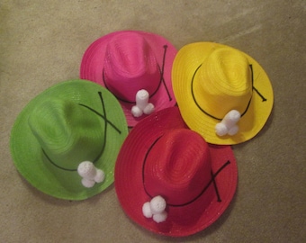 PENIS PANAMA HAT, bachelorette hat, penis hat, penis straw hat, penis party hat, gay pride hat, penis cowboy hat, gay man, naughty bride,