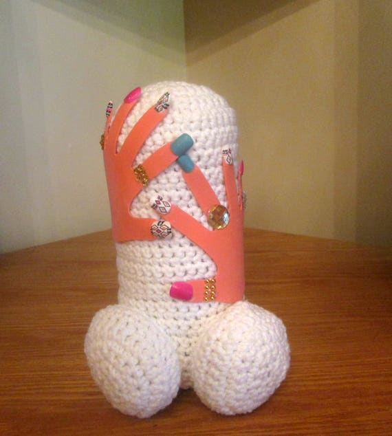 Crochet Penis, Plush Penis Toy, Crochet Personalized Dick, Adult