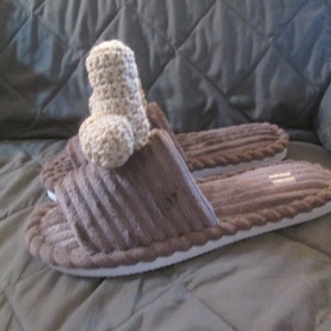 MENS PENIS SLIPPER, gay slipper man slipper, slippers with penis, gay gag gift, mature slipper, dirty slipper, xrated slipper, naughty man image 1