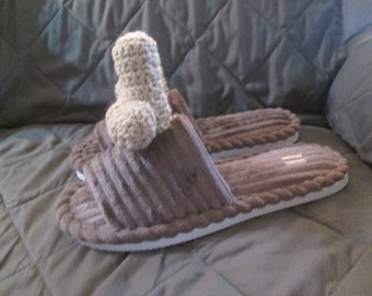 MENS PENIS SLIPPER, gay slipper man slipper, slippers with penis, gay gag gift, mature slipper, dirty slipper, xrated slipper, naughty man