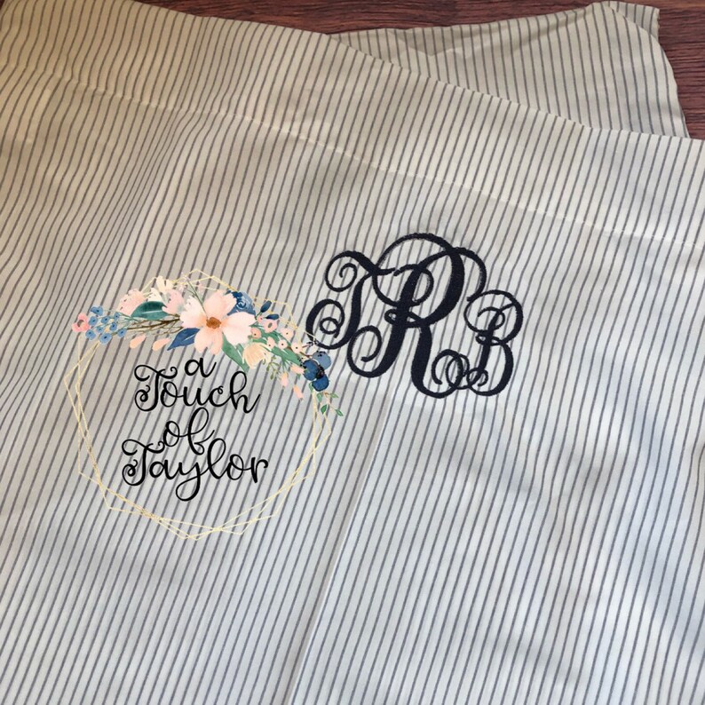 personalized monogrammed pillowcase set