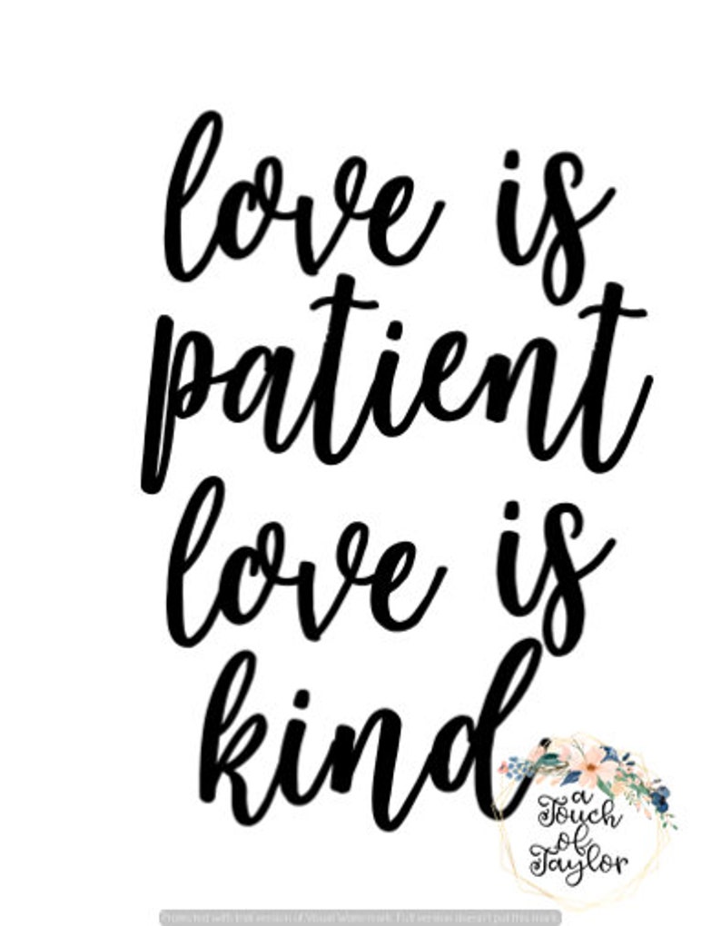 Love is Patient Wedding Aisle Sign SVGs Cricut Cutting ...