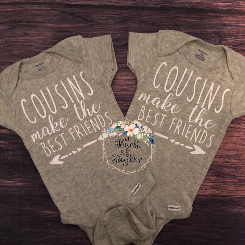 Baby Shower Gift Baby Gift Cousins Make The Best Friends Onesie Set Personalized Onesie Cousins Unisex Onesie Custom Onesie