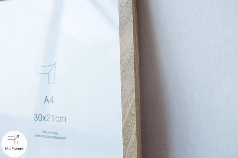 Standard Size Frame Picture Frames Walnut Wood A4 Size Etsy
