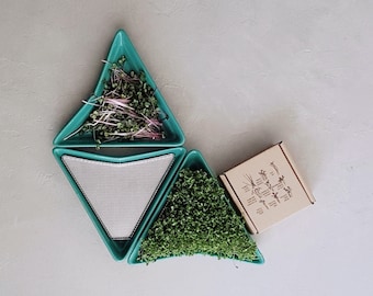 Sprouters 3 pieces, sea color, bioseeds, microgreens, hydroponic, gardening