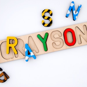 Vehicles Name puzzle/ Wooden name puzzle for toddlers