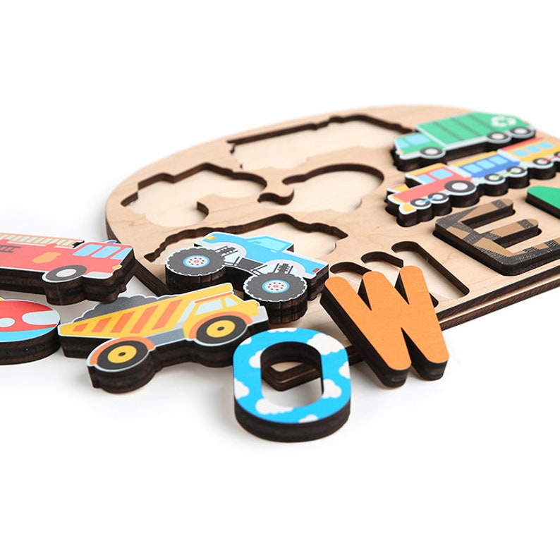 Planes Trains and Automobiles Themed Name Puzzle for Kids/ Etsy