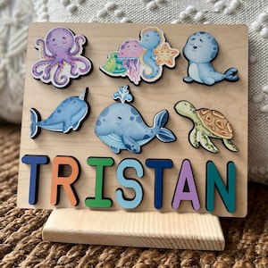 Ocean friends name puzzle for kids and toddlers/ Name puzzle/ Gift for kids