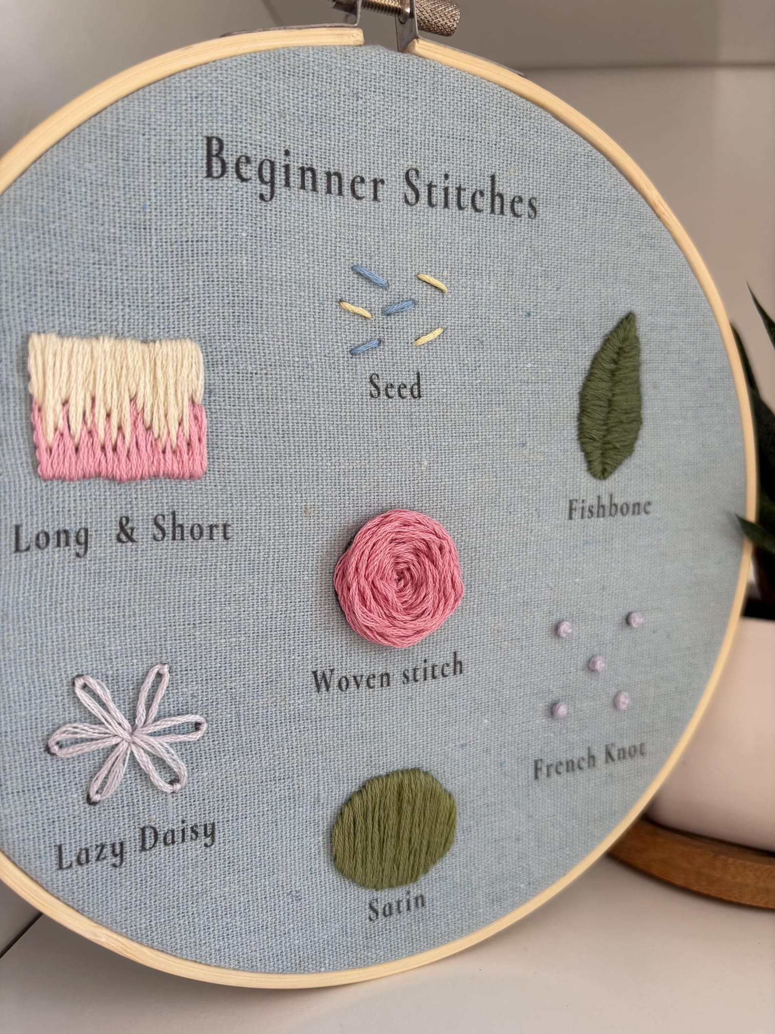 Beginner Hand Embroidery PDF Pattern | Hoop Art, Instant Digital ...