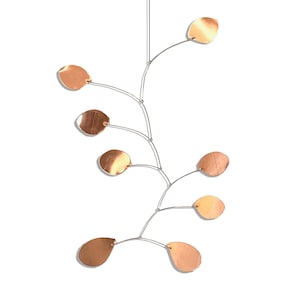 Large Copper Clouds Hanging Mobile Abstract Art Kinetic Art Sculpture Free US Shipping