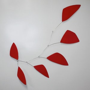 Tribute Hanging Modern Mobile - Formas vermelhas - Arte cinética para decoração de casa ou escritório - Frete grátis para os EUA