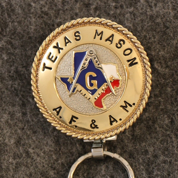 Handcrafted Texas Master Mason Key Chain