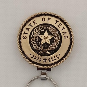 Handcrafted Texas Key Chain with State Seal