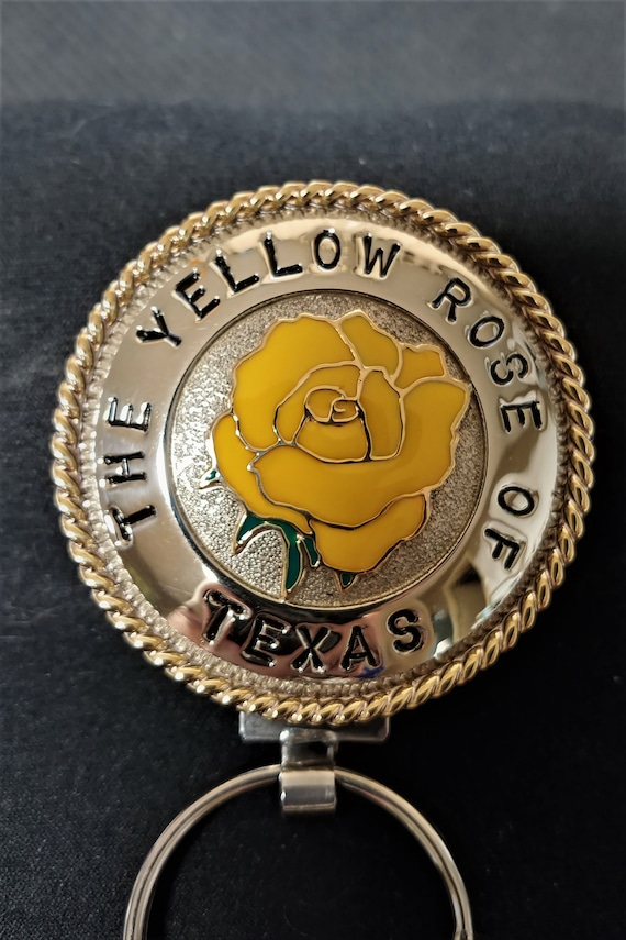 Handcrafted key chain featuring The Yellow Rose of Texas
