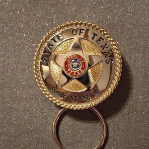 Handengraved State of Texas keychain