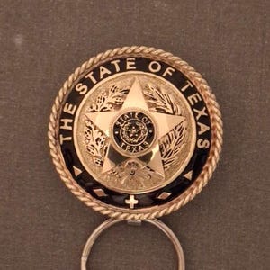 Handengraved State of Texas keychain
