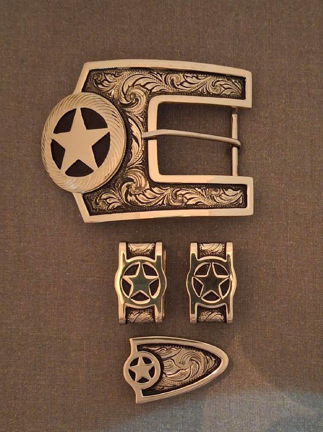 Western Ranger Steel Set 4 Piece Ranger Set Antiqued Silver - Etsy