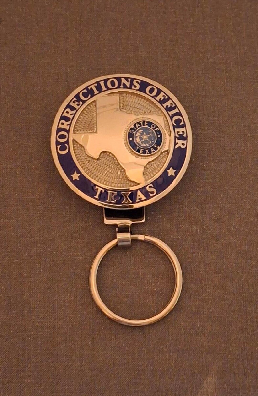 Corrections Chain Handcrafted Silver and Blue Key Chain Corrections Officer - Etsy