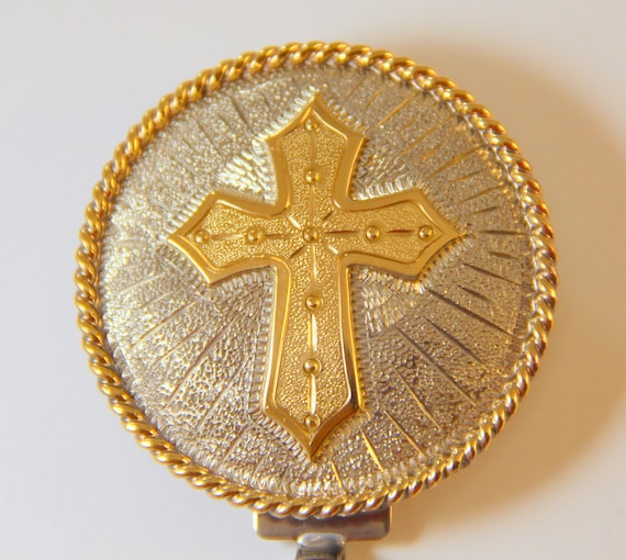 Handcrafted Key Chain with gold Cross