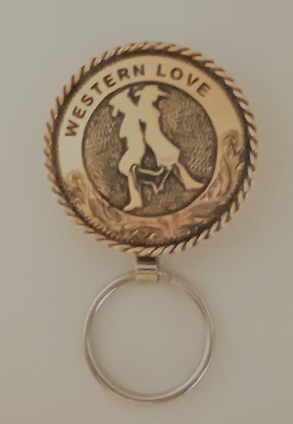 Handcrafted Key Chain Western Love