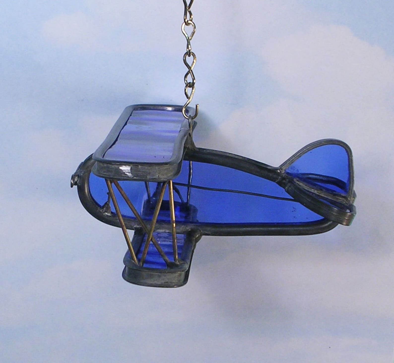 Stained glass airplane Airplane suncatcher Airplane Etsy