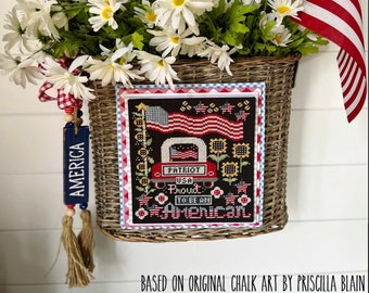 Proud to be an American - Back up the Truck by Stitching with the Housewives