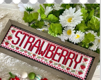 Pre-Order - Strawberry Word Swap by Stitching with the Housewives