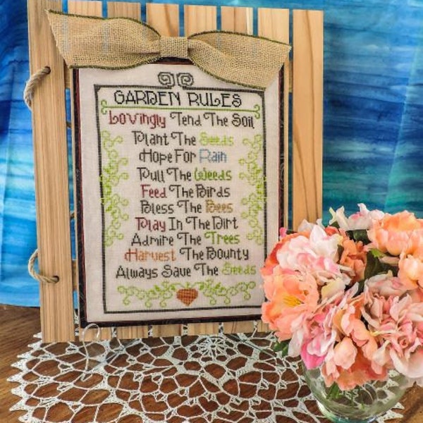 Pre-Order today! Garden Rules by Boulder Valley Stitching - Fall Needlework Expo 2021 - August 28, 29, 30